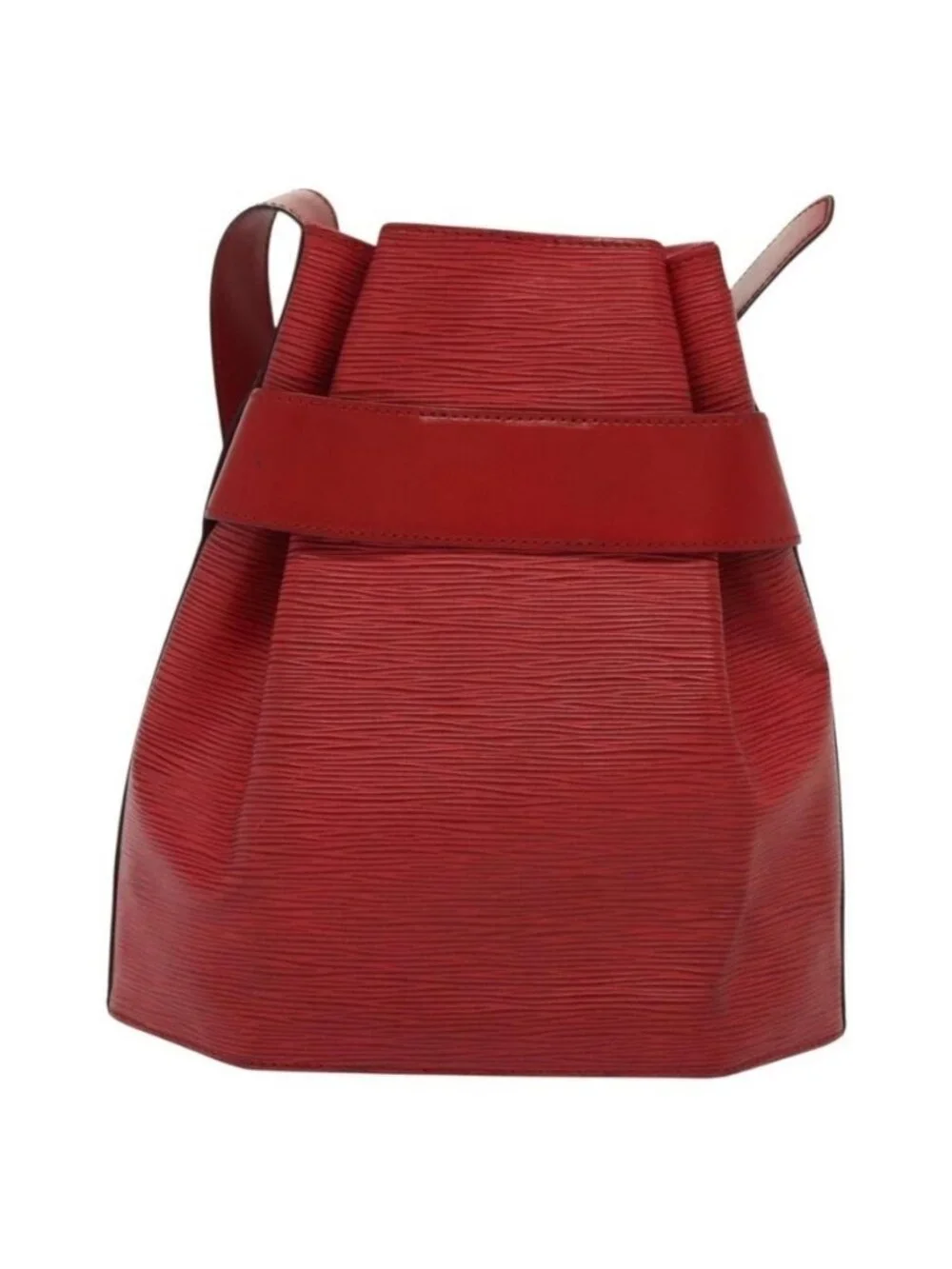 Authentic LOUIS VUITTON Epi Sac Depaule PM Shoulder Bag Red M80207 LV